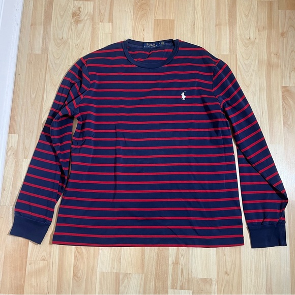 Ralph Lauren Other - Polo by Ralph Lauren Men's Navy and Red long Striped Shirt Size Medium